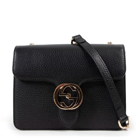 gucci black interlocking g slides|Gucci interlocking g crossbody bag.